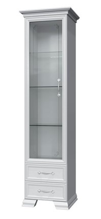 Шкаф-витрина Грация ШР-1, белый, 1 стекло, 420 в Перми - изображение
