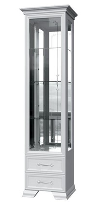 Шкаф-витрина Грация ШР-1, белый, 3 стекла, 420 в Перми - изображение