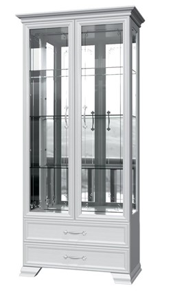 Шкаф-витрина Грация ШР-2, белый, 4 стекла в Перми - изображение