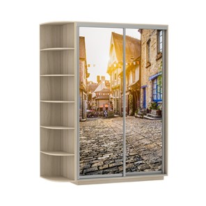 Шкаф 2-дверный Экспресс 1700x600x2400, со стеллажом, Улица/шимо светлый в Перми