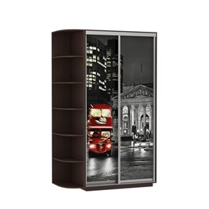 Шкаф 2-х дверный Экспресс 1700x600x2400, со стеллажом, Ночной Лондон/венге в Перми