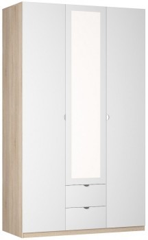 Шкаф 3-х дверный Реал распашной (R-198х135х45-2-TR-М), с зеркалом в Кунгуре - изображение
