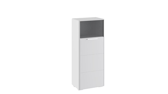 Шкаф Наоми комбинированный одностворчатый, цвет Белый глянец ТД-208.07.28 в Перми - изображение