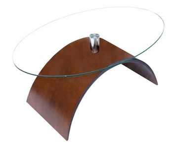 Стеклянный столик КРОНИД Колизей-7, цвет орех в Чайковском