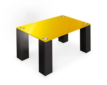 Журнальный стол Колизей-8, черный/желтое стекло в Чайковском