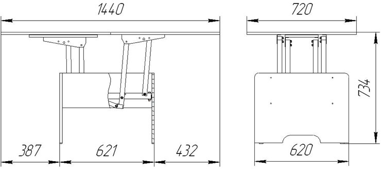Стол трансформер Дебют-5, венге темный в Перми - изображение 3