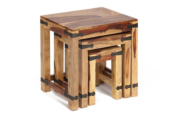 Набор табуреток/столиков Бомбей - 0077 палисандр, натуральный (natural) арт.10045 в Перми - изображение 1