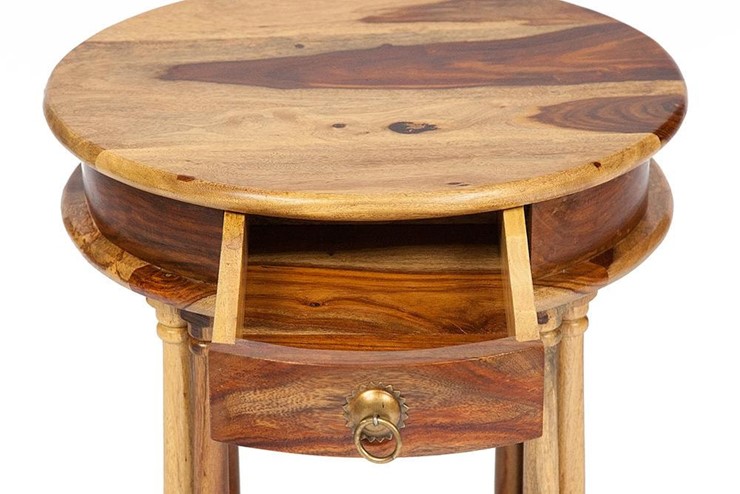 Кофейный стол Бомбей - 1149  палисандр, 45*45*60, натуральный (natural) арт.10049 в Березниках - изображение 1