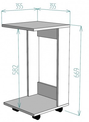 Приставной стол TC12, ДВ-Графит в Перми - изображение 1