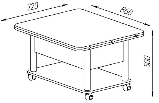 Складной стол-трансформер Дебют-3, серый/белый в Перми - изображение 3
