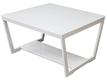 Квадратный столик BeautyStyle - 1, (белый глянец-стекло белое) в Кунгуре