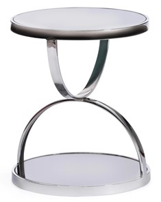 Стеклянный столик GROTTO (mod. 9157) металл/дымчатое стекло, 42х42х50, хром в Чайковском