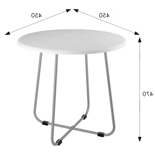 Круглый столик BeautyStyle-14 (белый/металик) в Перми - изображение 4