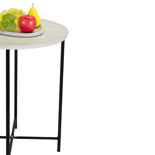 Круглый столик BeautyStyle-16 (дуб дымчатый/черный) в Перми - изображение 4