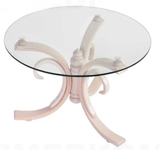 Стеклянный столик СЖ 5 беленый дуб/стекло в Перми