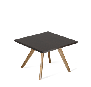 Квадратный столик SHT-S39 / SHT-TT 60/60 ЛДСП (венге луизиана/брашированный коричневый) в Березниках