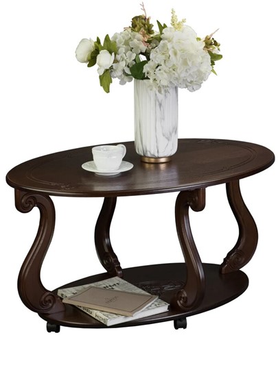 Овальный столик Овация-М на колесах (темно-коричневый) в Перми - изображение 3