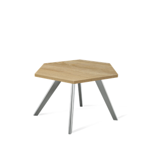Шестигранный столик SHT-S39 / SHT-ТT20 60 ЛДСП (дуб песочный/серый) в Березниках