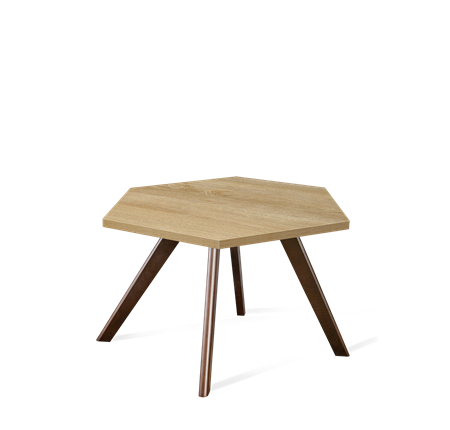 Шестигранный столик SHT-S39 / SHT-ТT20 60 ЛДСП (дуб песочный/венге) в Перми - изображение