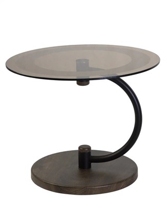 Стеклянный столик Дуэт 13Н (черный-дуб маррон-тонированное) в Перми - изображение