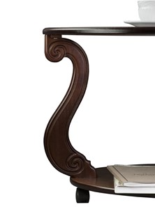 Столик стеклянный Овация-С, на колесах, темно-коричневый в Перми - предосмотр 1