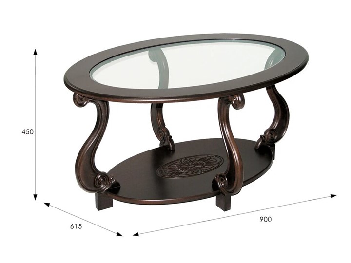 Стеклянный столик Овация-С, темно-коричневый в Перми - изображение 2