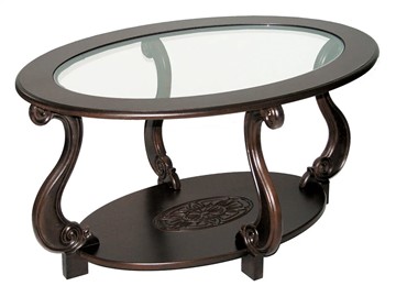 Стеклянный столик Овация-С, темно-коричневый в Перми - предосмотр