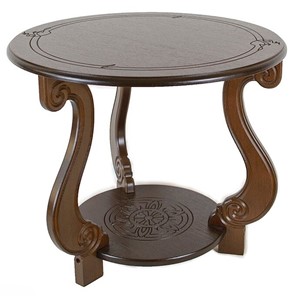 Круглый столик Грация М (Темно-коричневый) в Кунгуре