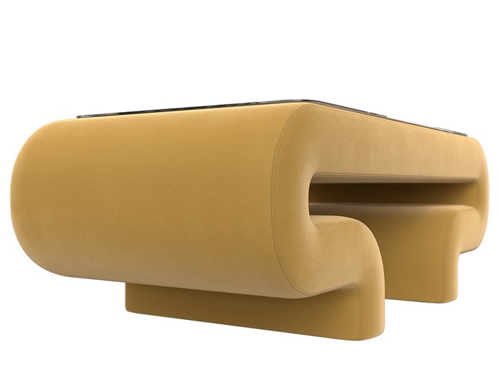 Стол журнальный Волна, желтый (микровельвет) в Перми - изображение 3