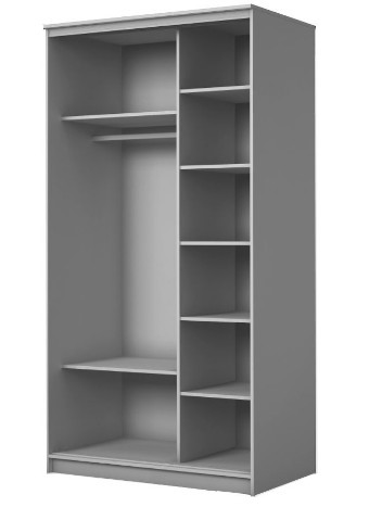 Шкаф 2-х дверный ХИТ 22-14-66 Горизонтальные полосы №28, Дуб крафт белый в Перми - изображение 1