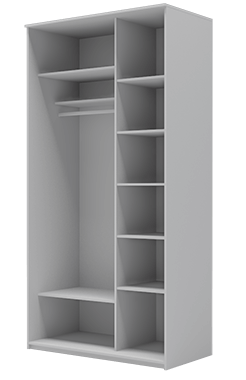 Шкаф двухстворчатый 2200х1200х620 с двумя зеркалами ХИТ 22-12-55 Белая шагрень в Перми - изображение 1
