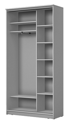 Шкаф 2-х дверный 2300х1682х420 два зеркала, "Орнамент" ХИТ 23-4-17-66-09 Венге Аруба в Перми - изображение 1