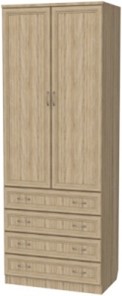 Шкаф двухдверный 103 со штангой, цвет Дуб Сонома в Перми - предосмотр