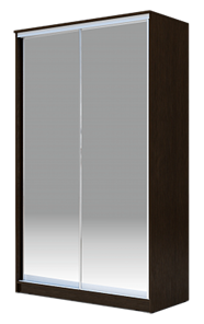 Шкаф-купе 2-х створчатый 2400х1682х620 Хит-24-17-88, Матовое стекло, Венге в Перми