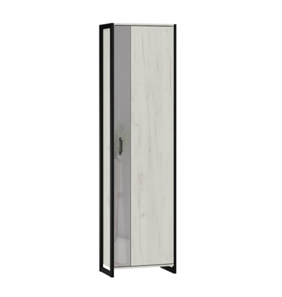 Одностворчатый шкаф Техно ЛД 678.320.000.002 Дуб крафт белый/черный (Корпус+дверь) в Перми - изображение