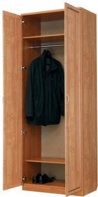 Распашной шкаф 100 со штангой, цвет Дуб Сонома в Перми - изображение 1