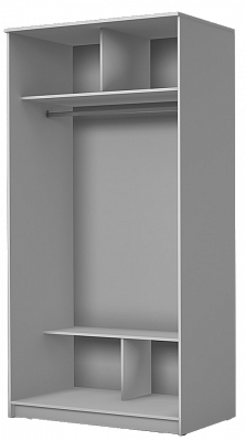 Шкаф 2400х1200х620 с двумя зеркалами ХИТ 24-12/2-55 Белая шагрень в Перми - изображение 1