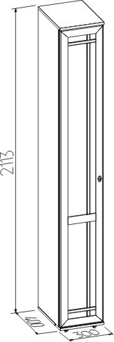 Шкаф-пенал Sherlock 73 + Фасад левый, Дуб Сонома в Перми - изображение 3