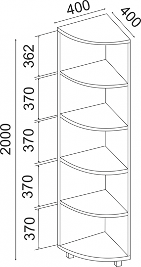 Угловой стеллаж West М07 в Чайковском - изображение 1