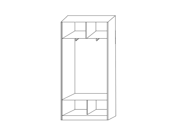 Шкаф 2-х створчатый 2200х1200х420 с двумя зеркалами ХИТ 22-4-12/2-55 Белая шагрень в Перми - изображение 1