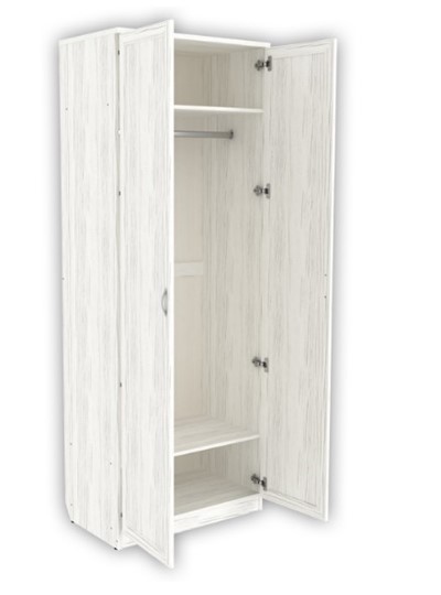Шкаф 2-х дверный 100 со штангой, цвет Арктика в Перми - изображение 1