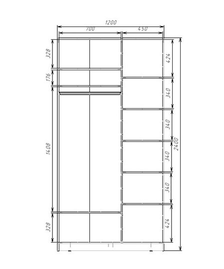 Шкаф 2-х дверный 2400х1200х620 с двумя зеркалами ХИТ 24-12-55 Ясень Шимо Светлый в Перми - изображение 2