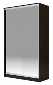 Шкаф 2-х дверный 2400х1200х420 Хит-24-4-12/2-88, Матовое стекло, Венге в Перми - предосмотр