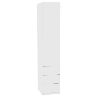 Распашной шкаф Риал (H11) 230х45х45 PUSH to OPEN, Белый в Березниках - изображение