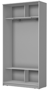 Шкаф 2-х створчатый Хит-22-4-12/2-22 с цветным стеклом, средне-серый 074, Дуб крафт белый в Березниках - предосмотр 1