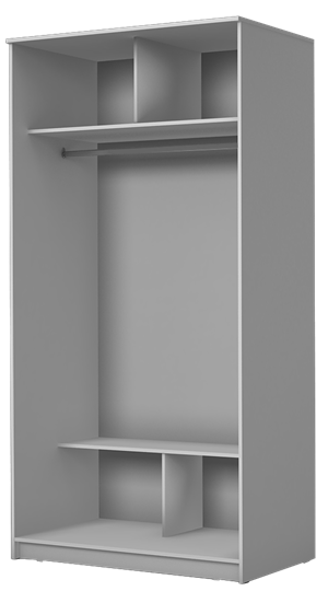 Шкаф-купе 2-х створчатый Хит-22-12/2-22 с цветным стеклом, темно-серый 073, Графит в Перми - изображение 1