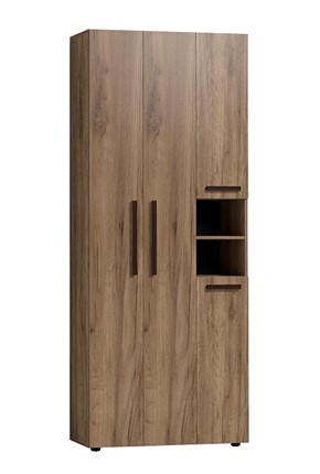 Шкаф для прихожей Nature 87 Дуб табачный Craft-Черный (фасад стандарт) в Перми - изображение