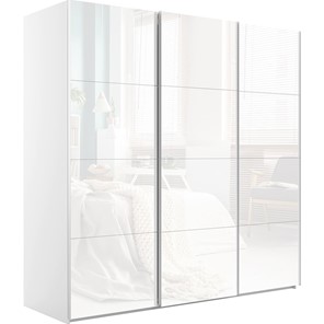 Шкаф 3-х дверный Эста, 12 белых стекол, 2400x660x2200, белый снег в Перми