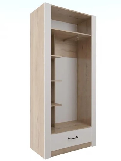 Шкаф гардеробный Ева 5 М1 дуб ирландский/белый матовый в Перми - изображение 1