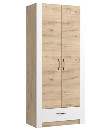 Шкаф гардеробный Ева 5 М1 дуб ирландский/белый матовый в Чайковском - изображение